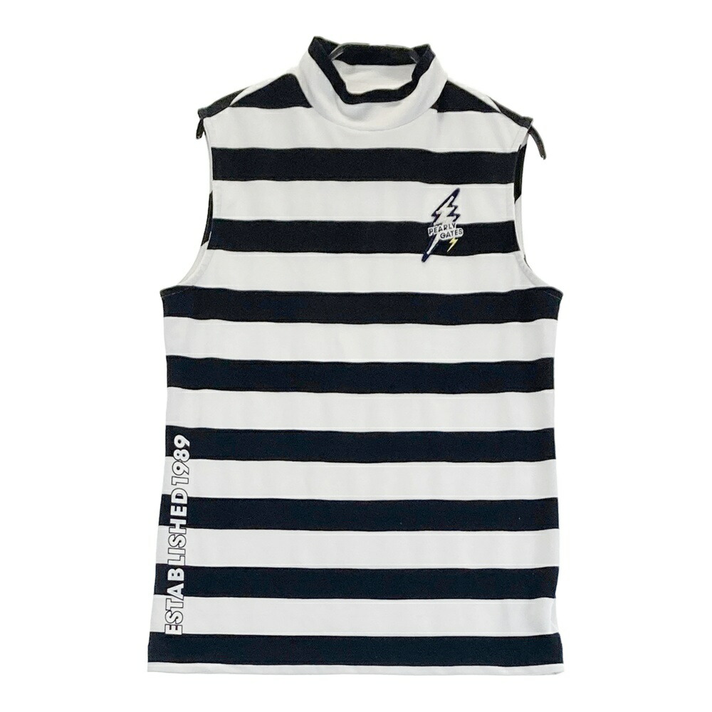 楽天市場】PGG パーリーゲイツ ノースリーブハイネックシャツ 白×黒 裾