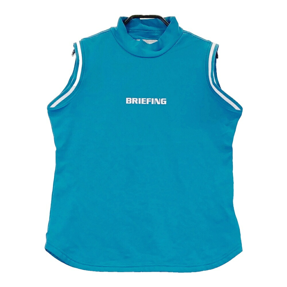 BRIEFING GOLF ブリーフィング ハイネック ノースリーブTシャツ ブルー系 M 【中古】ゴルフウェア レディース