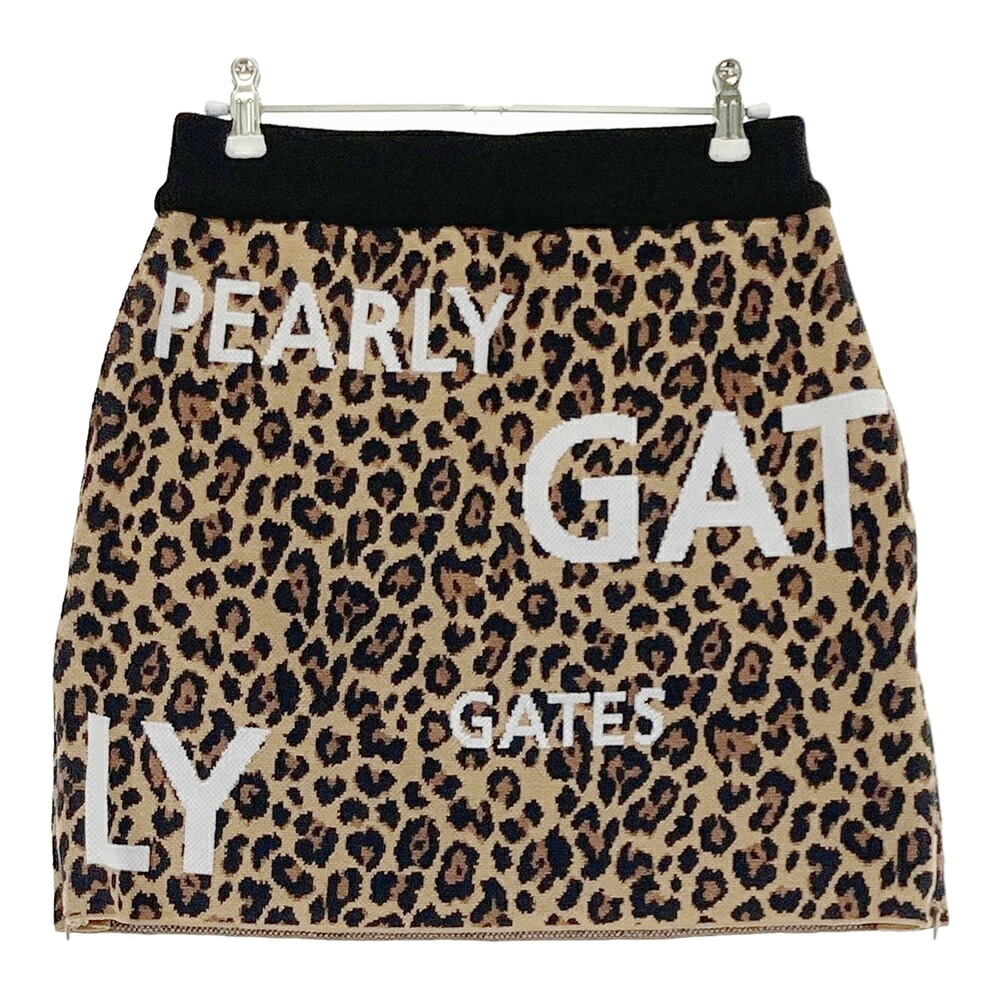PEARLY GATES パーリーゲイツ 055-2234032 スコート レオパード ベージュ系 1 【中古】ゴルフお召しもの レディース