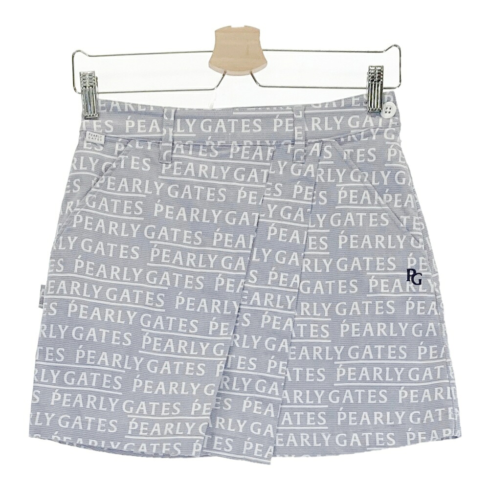 PEARLY GATES パーリーゲイツ ストレッチスカート ロゴ総柄 グレー系 00 【中古】ゴルフウェア レディース｜中古ゴルフウェア通販STST