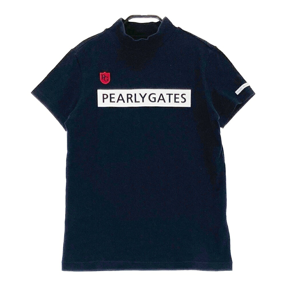 PEARLY GATES パーリーゲイツ ハイネック半袖Tシャツ ネイビー系 1 【中古】ゴルフウェア レディース