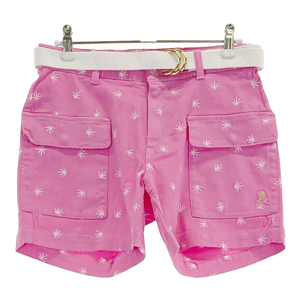 MARK&LONA マークアンドロナ MLW-16S-T40 ショートパンツ カンナビス ピンク系 S 【中古】ゴルフウェア レディース