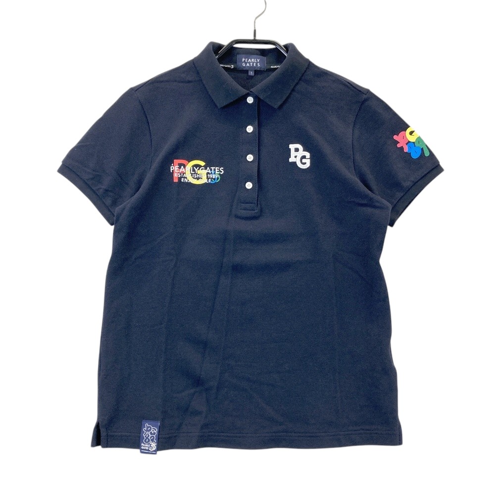 PEARLY GATES パーリーゲイツ 35周年モデル 半袖ポロシャツ ブラック系 1 【中古】ゴルフウェア レディース 6,607円