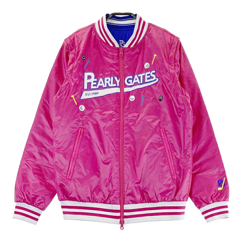 PEARLY GATES パーリーゲイツ 2024年 2WAY リバーシブル 中綿ジャケット ピンク系 0 【中古】ゴルフウェア レディース|中古ゴルフウェア通販STST