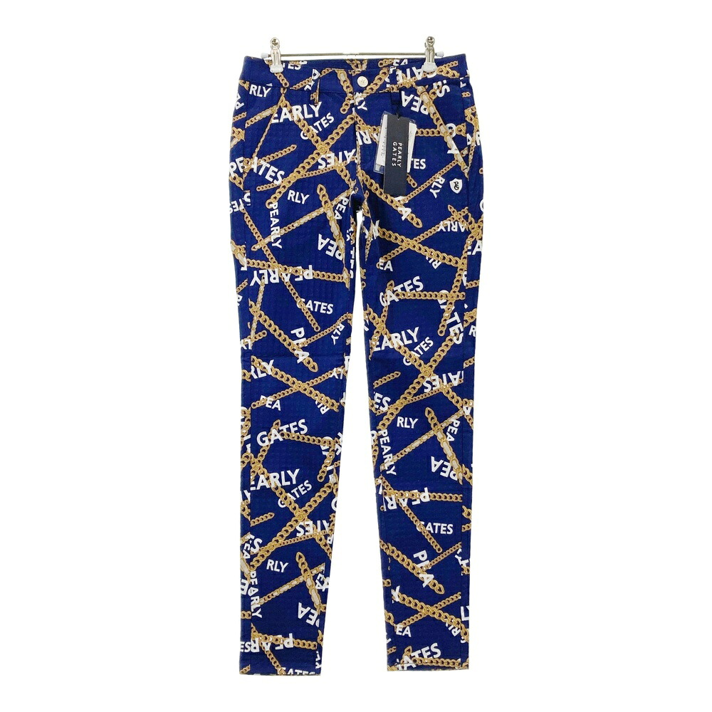 PEARLY GATES パーリーゲイツ 055-2231010 パンツ チェーン ネイビー系 1 【中古】ゴルフウェア レディース