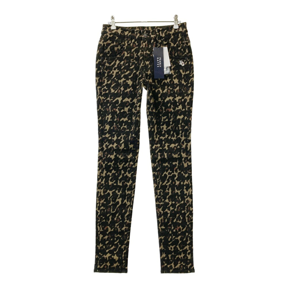 PEARLY GATES パーリーゲイツ 055-2231016 パンツ レオパード 千鳥 ブラウン系 0 【中古】ゴルフウェア レディース