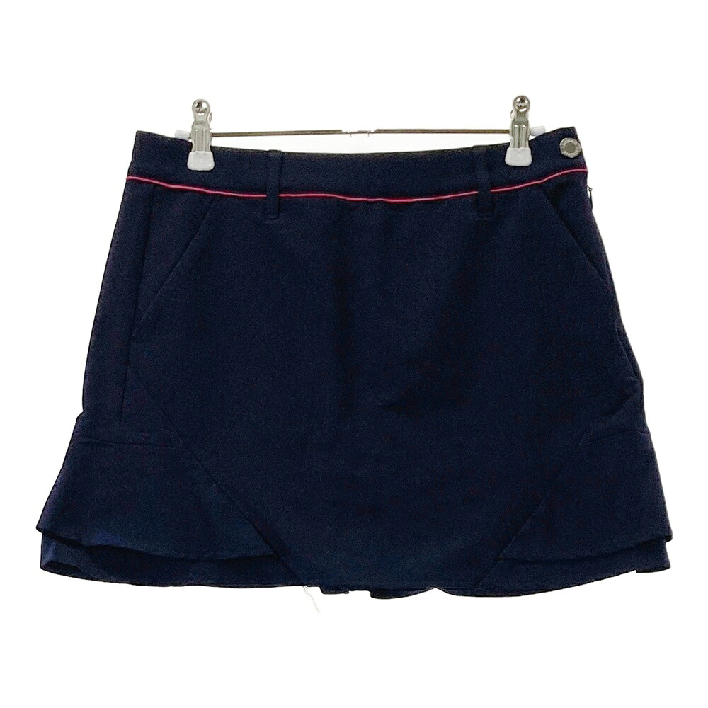 DESCENTE GOLF デサントゴルフ DGWTJE09 インナー付 スカート ネイビー系 M 【中古】ゴルフウェア レディース