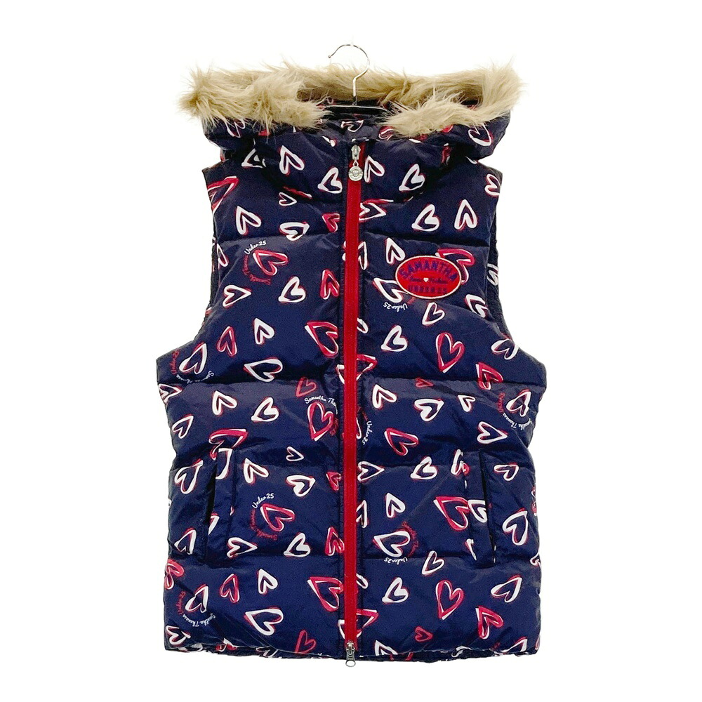 楽天市場】サマンサタバサ UNDER25 ダウンベスト ピンク フードファー