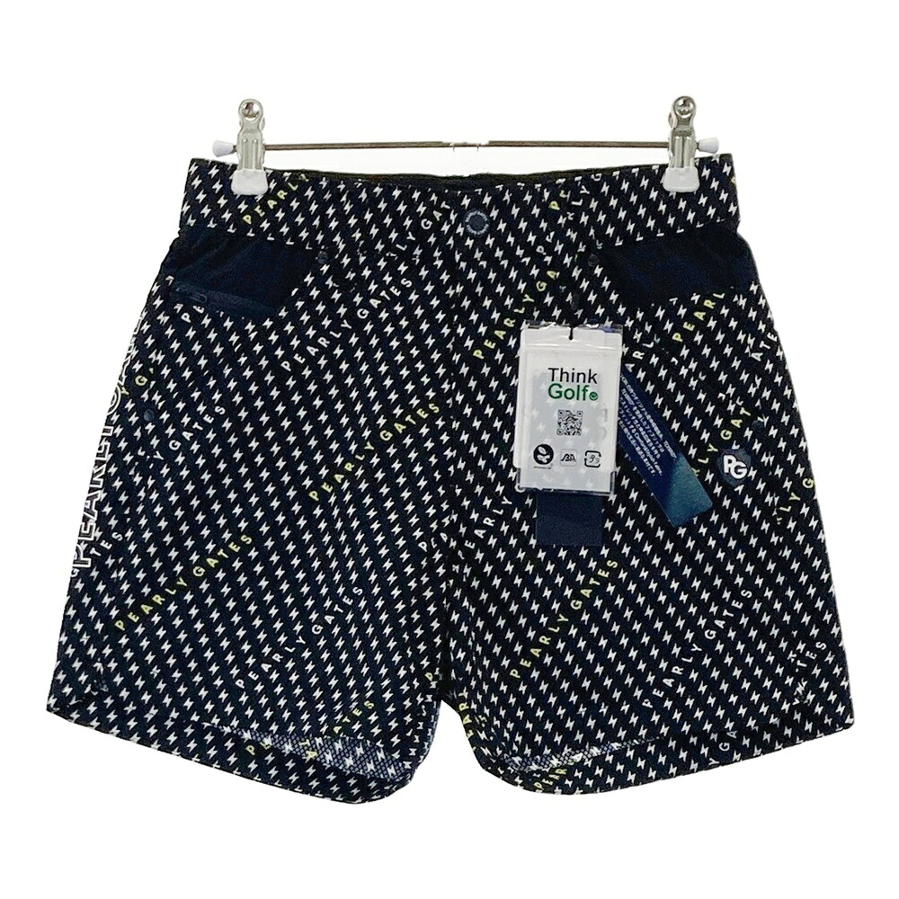 PEARLY GATES パーリーゲイツ 055-2232604 ショートパンツ イナズマ 総柄 ネイビー系 00 【中古】ゴルフウェア レディース