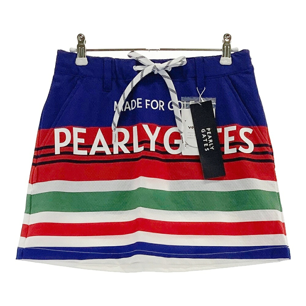 PEARLY GATES パーリーゲイツ 055-1134604 ストレッチスカート ボーダー柄 ブルー系 0 【中古】ゴルフウェア レディース｜中古ゴルフウェア通販STST