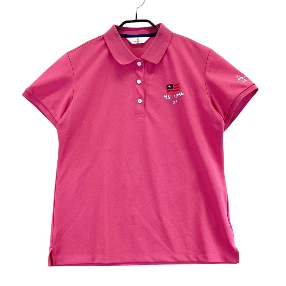 MUNSING WEAR マンシングウェア 半袖ポロシャツ ピンク系 LL 【中古】ゴルフウェア レディース