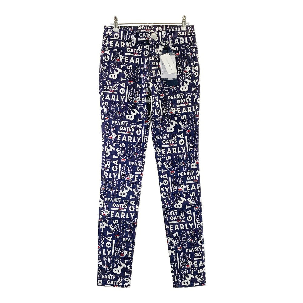 PEARLY GATES パーリーゲイツ 055-2231020 パンツ どうしちゃったPG ネイビー系 0 【中古】ゴルフウェア レディース