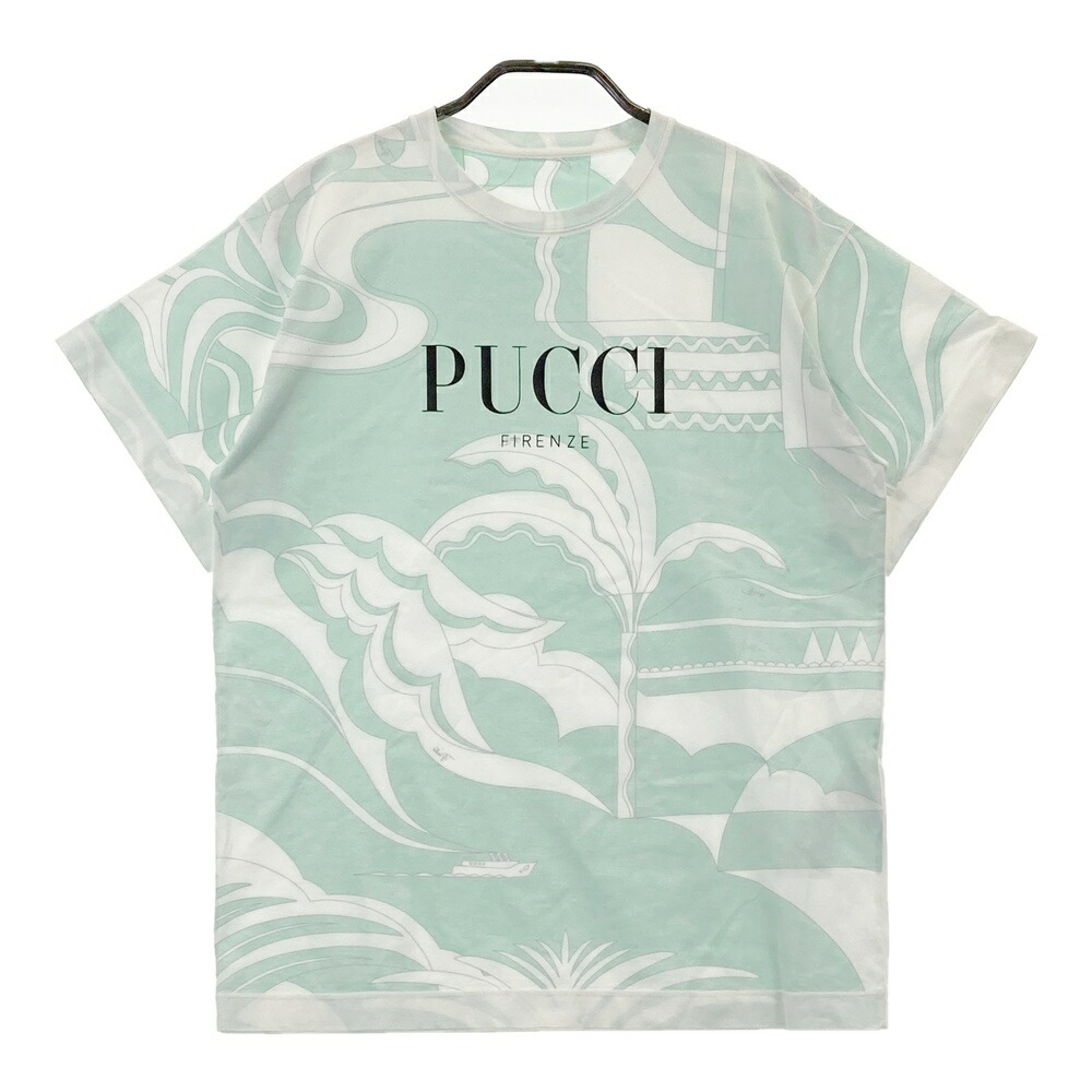【新品未使用】　EMILIO PUCCI 個性的、グラフィック Tシャツ　L 楽天市場】エミリオプッチ Emilio Pucci レディース トップス