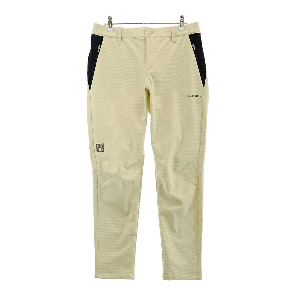 PEARLY GATES パーリーゲイツ 2024年モデル ストレッチパンツ イエロー系 2 【中古】ゴルフウェア レディース