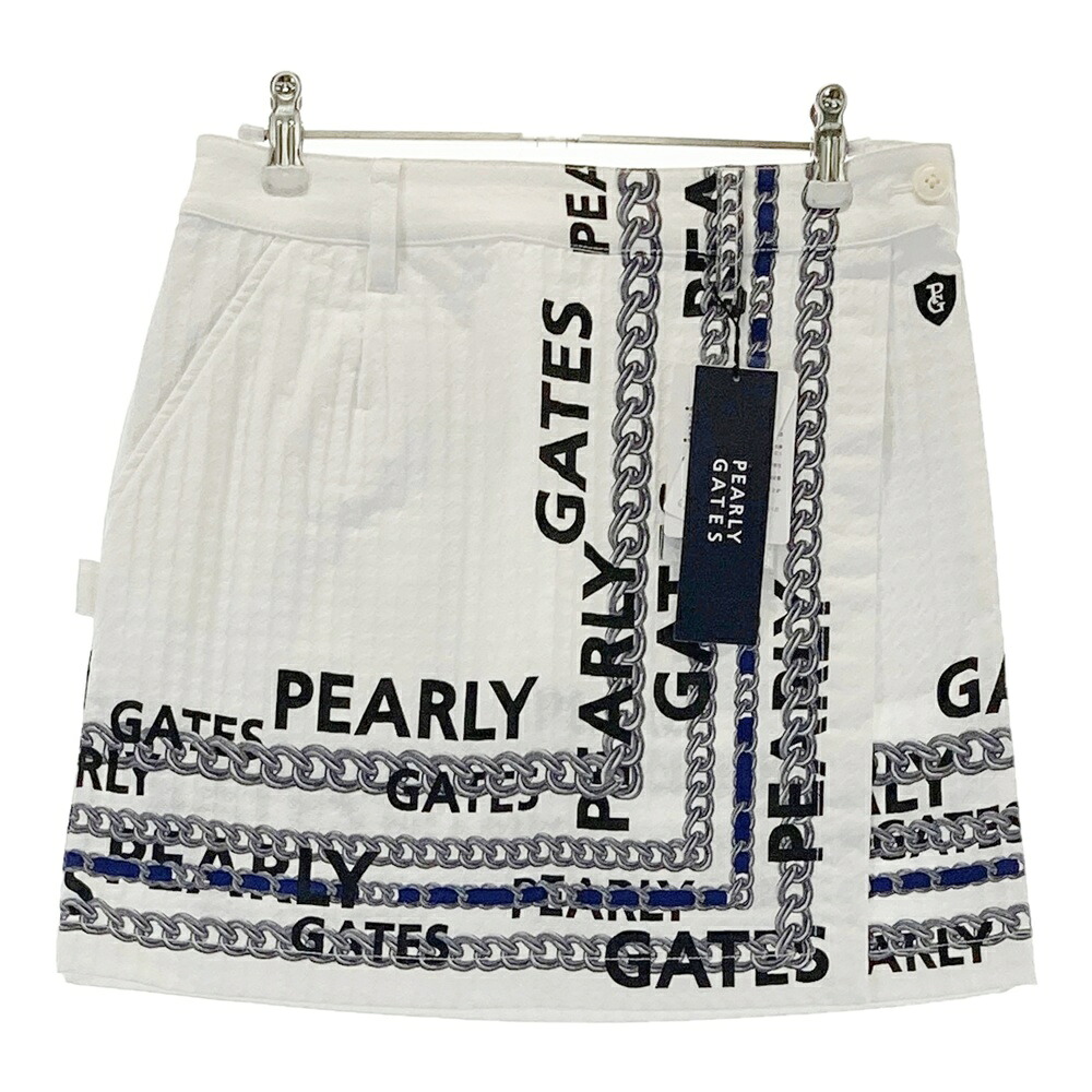 PEARLY GATES パーリーゲイツ 055-2234010 伸ばすことスコート ロゴタイプ チェーン店刷り上げる 白いこと系 0 【中古】ゴルフお召しもの レディース