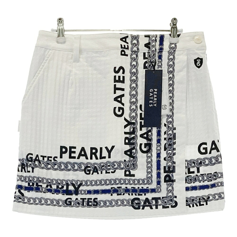 PEARLY GATES パーリーゲイツ 055-2234010 伸ばすことスコート ロゴタイプ チェーン店刷り上げる 白いこと系 1 【中古】ゴルフお召しもの レディース