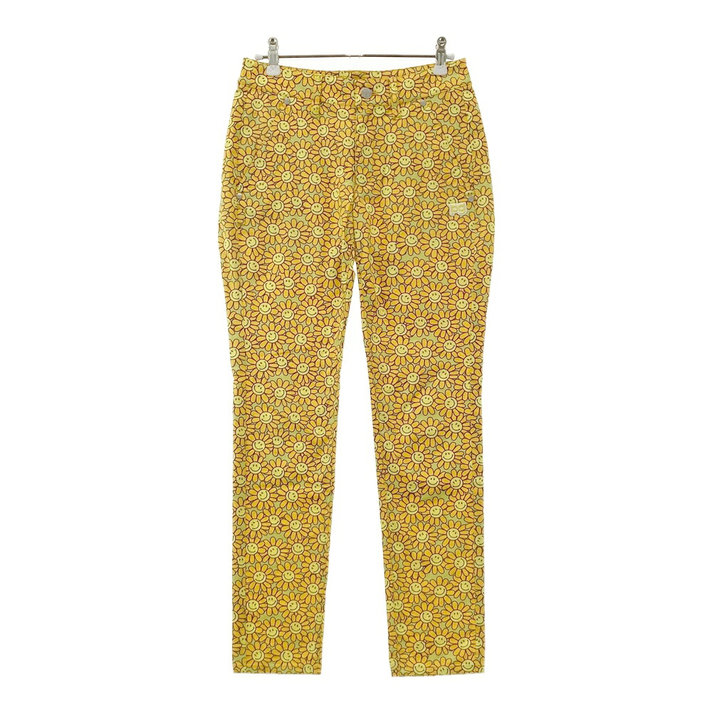 PEARLY GATES パーリーゲイツ ストレッチパンツ 総柄 グリーン系 00 【中古】ゴルフウェア レディース