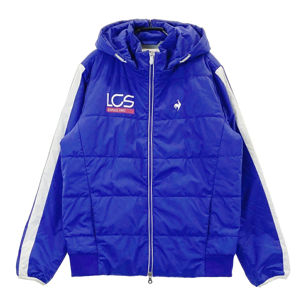 LE COQ GOLF ルコックゴルフ 中綿 ジップジャケット ブルー系 L 【中古】ゴルフウェア レディース