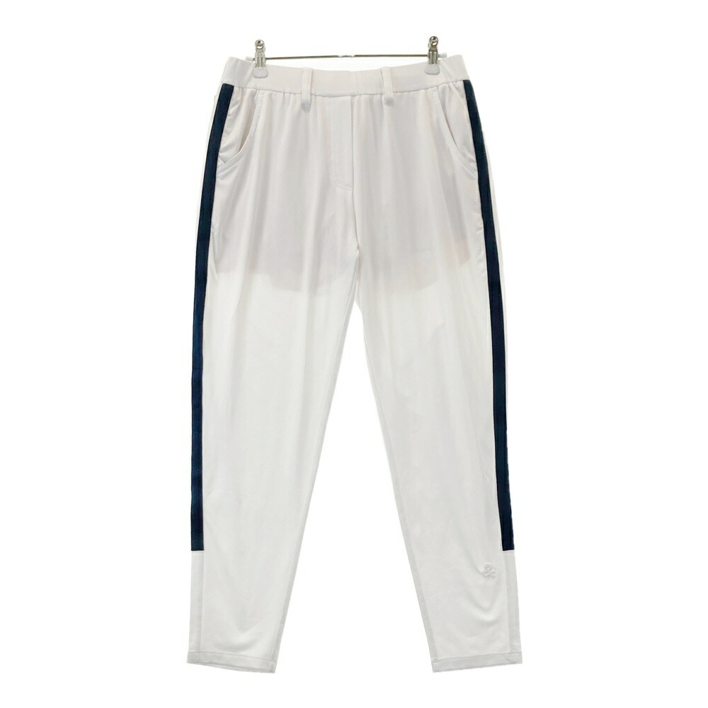 AND PER SE アンパスィ ストレッチパンツ ホワイト系 L 【中古】ゴルフウェア レディース