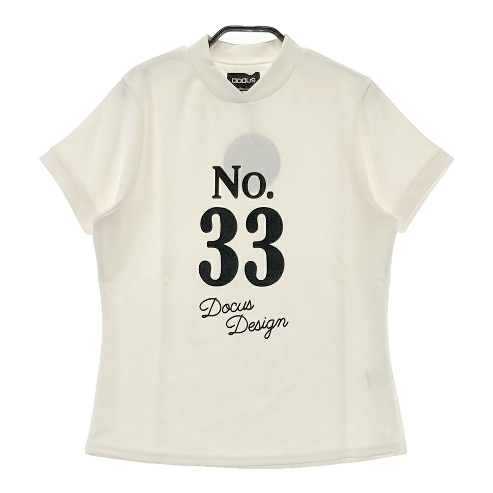 DOCUS ドゥーカス 2023年モデル 半袖Tシャツ ホワイト系 M 【中古】ゴルフウェア レディース
