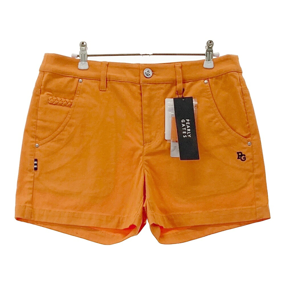 PEARLY GATES パーリーゲイツ 055-1132502 ショートパンツ オレンジ系 2 【中古】ゴルフウェア レディース