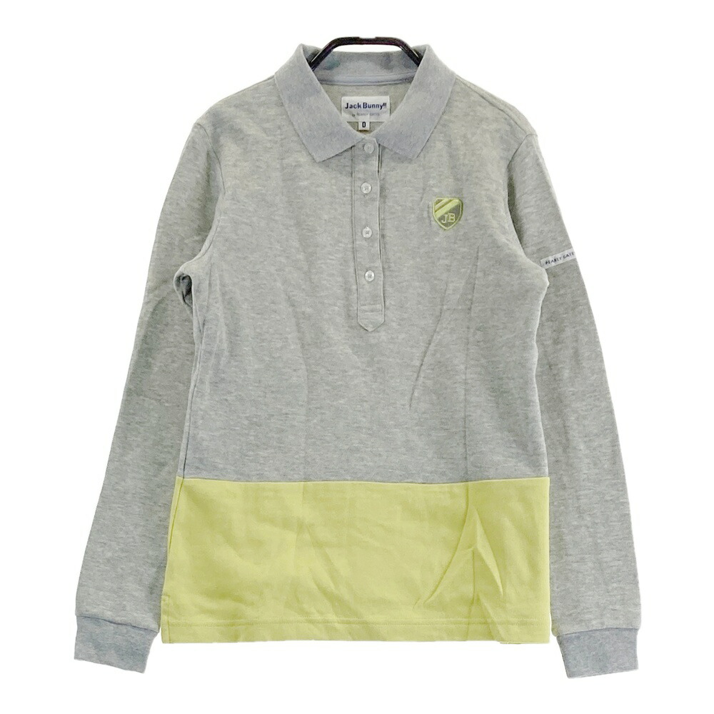 JACK BUNNY ジャックバニー 長袖ポロシャツ グレー系 0 【中古】ゴルフウェア レディース 4,277円