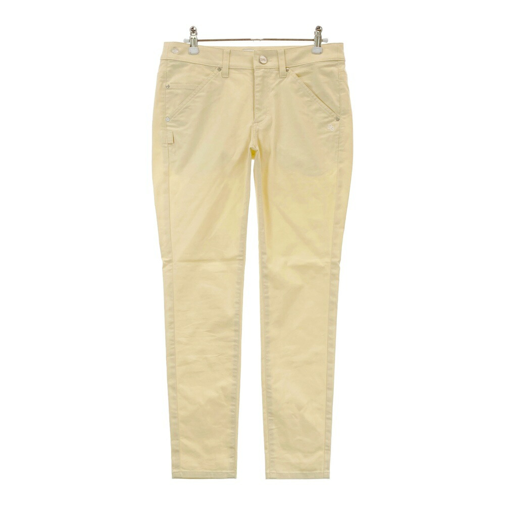 PEARLY GATES パーリーゲイツ 2024年モデル ストレッチロングパンツ イエロー系 1 【中古】ゴルフウェア レディース