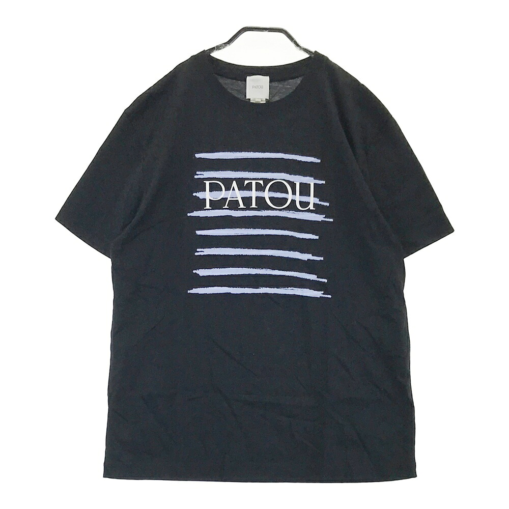 PATOU パトゥ MARKET コットン 半袖Tシャツ　ユニセックス ブラック系 XL 【中古】レディース