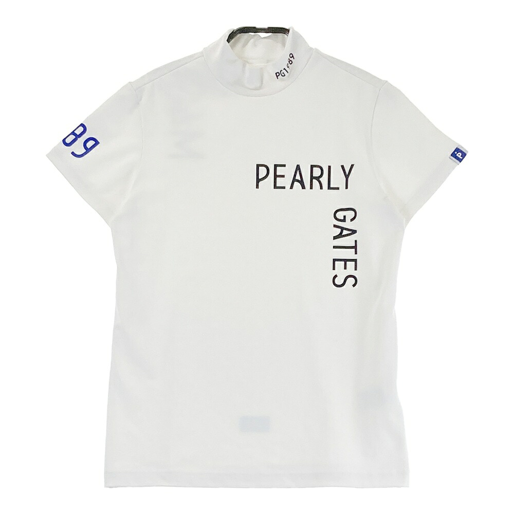 PEARLY GATES パーリーゲイツ 2024年モデル ハイネック 半袖Tシャツ ホワイト系 1 【中古】ゴルフウェア レディース