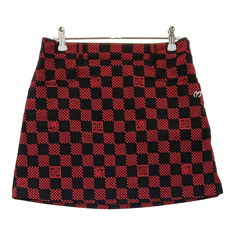 MASTER BUNNY EDITION マスターバニーエディション ストレッチスカート チェッカー柄 レッド系 0 【中古】ゴルフウェア レディース｜中古ゴルフウェア通販STST