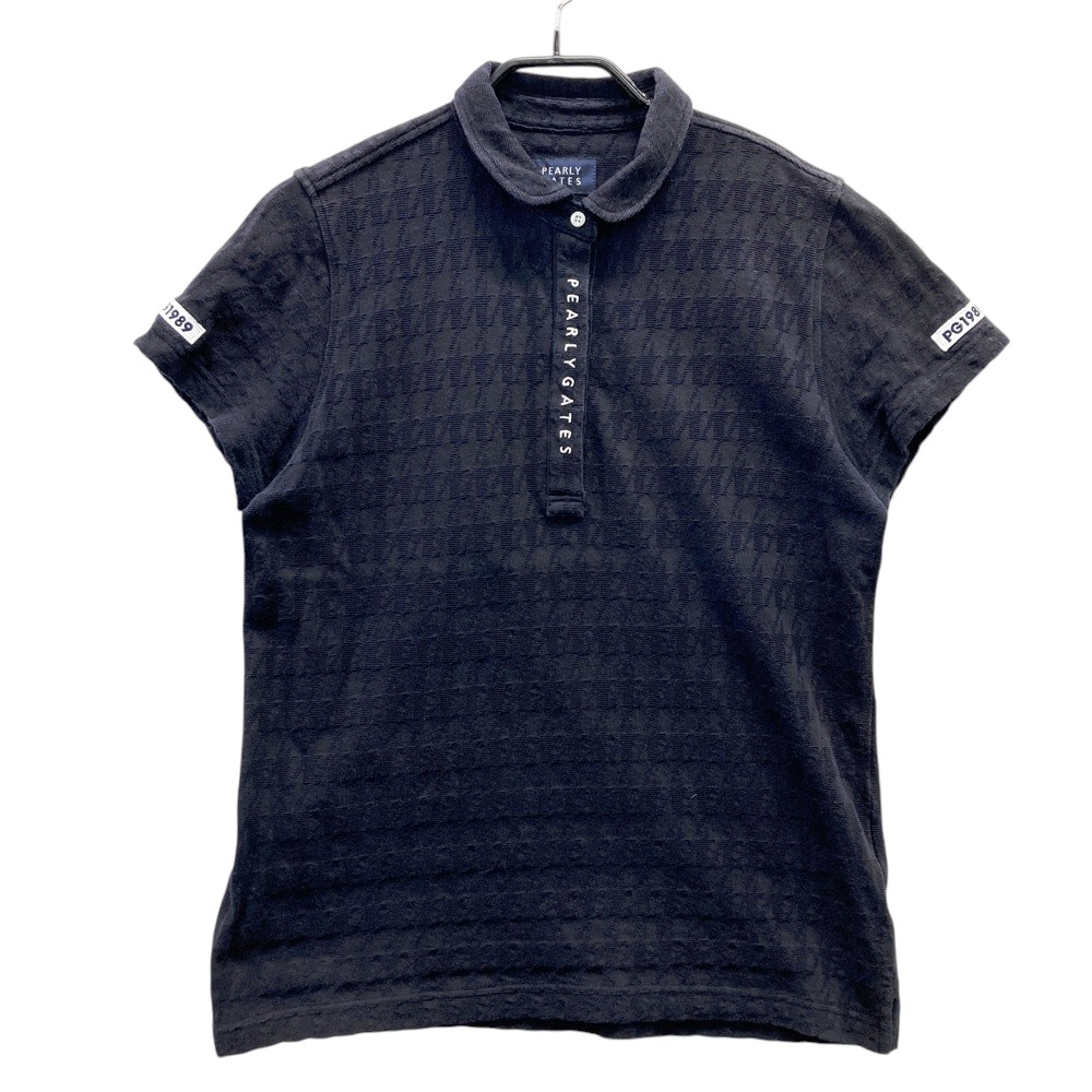 新品未使用　パーリーゲイツ　ゴルフ半袖ポロシャツ　ネイビー　NEWアーガイル柄 PEARLY GATES パーリーゲイツ 半袖ポロシャツ ネイビー×白 30周年ニコ