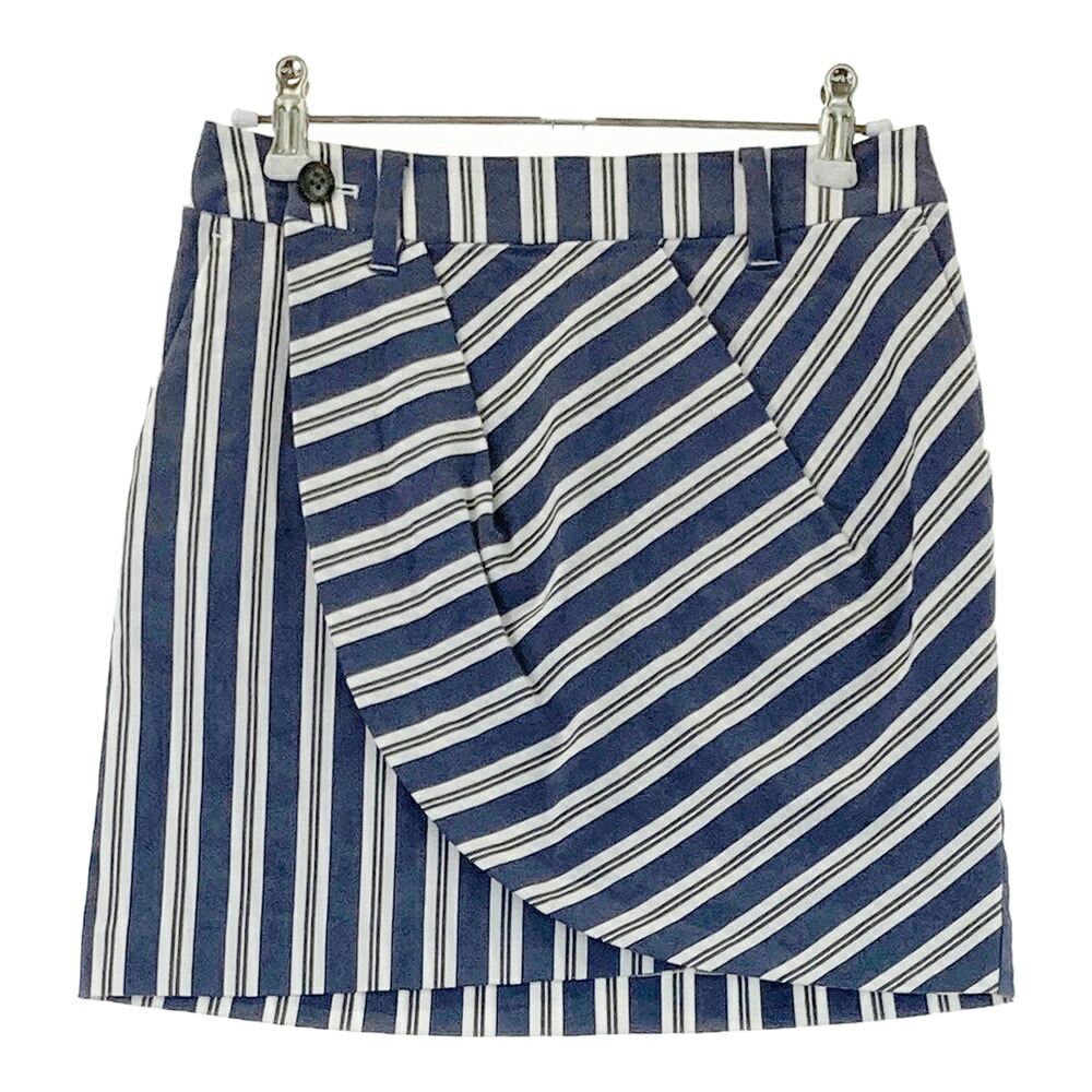 ST ANDREWS セントアンドリュース ラップスカート ストライプ柄 ブルー系 SS 【中古】ゴルフウェア レディース