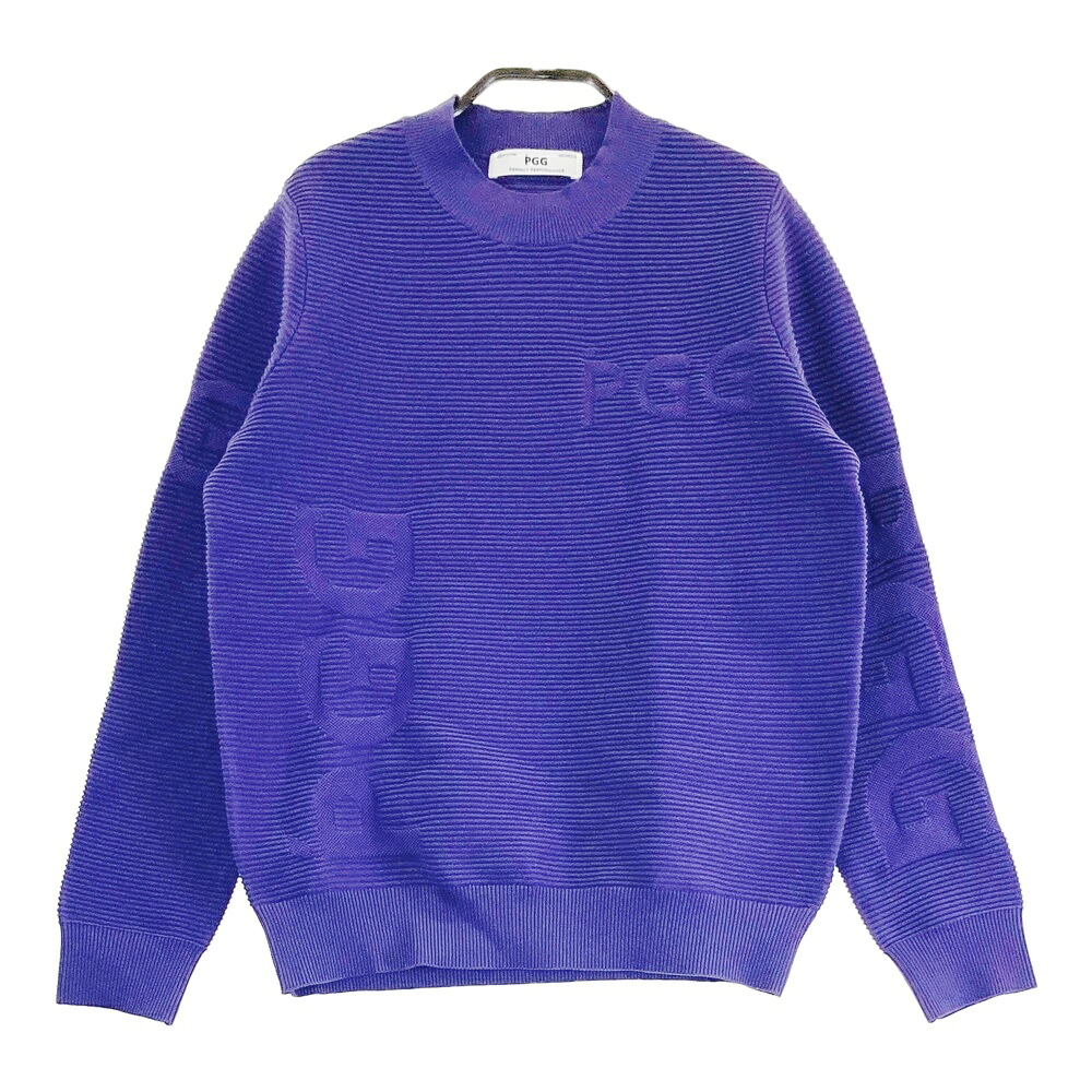 PGG PEARLY GATES パーリーゲイツ 2024年模範例 編み物スウェーター ロゴタイプ  パープル系 0 【中古】ゴルフ御召しもの レディース