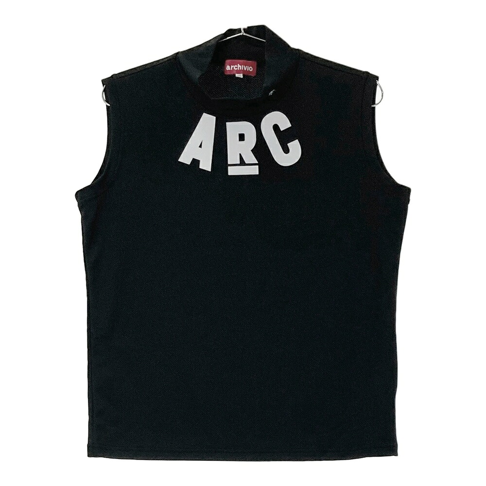 ARCHIVIO アルチビオ ハイネック ノースリーブシャツ ブラック系 40 【中古】ゴルフウェア レディース