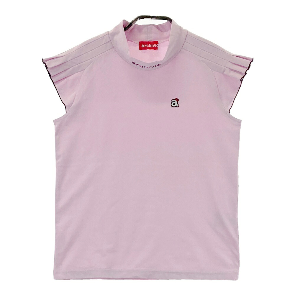 ARCHIVIO アルチビオ ハイネック 半袖Tシャツ ピンク系 36 【中古】ゴルフウェア レディース