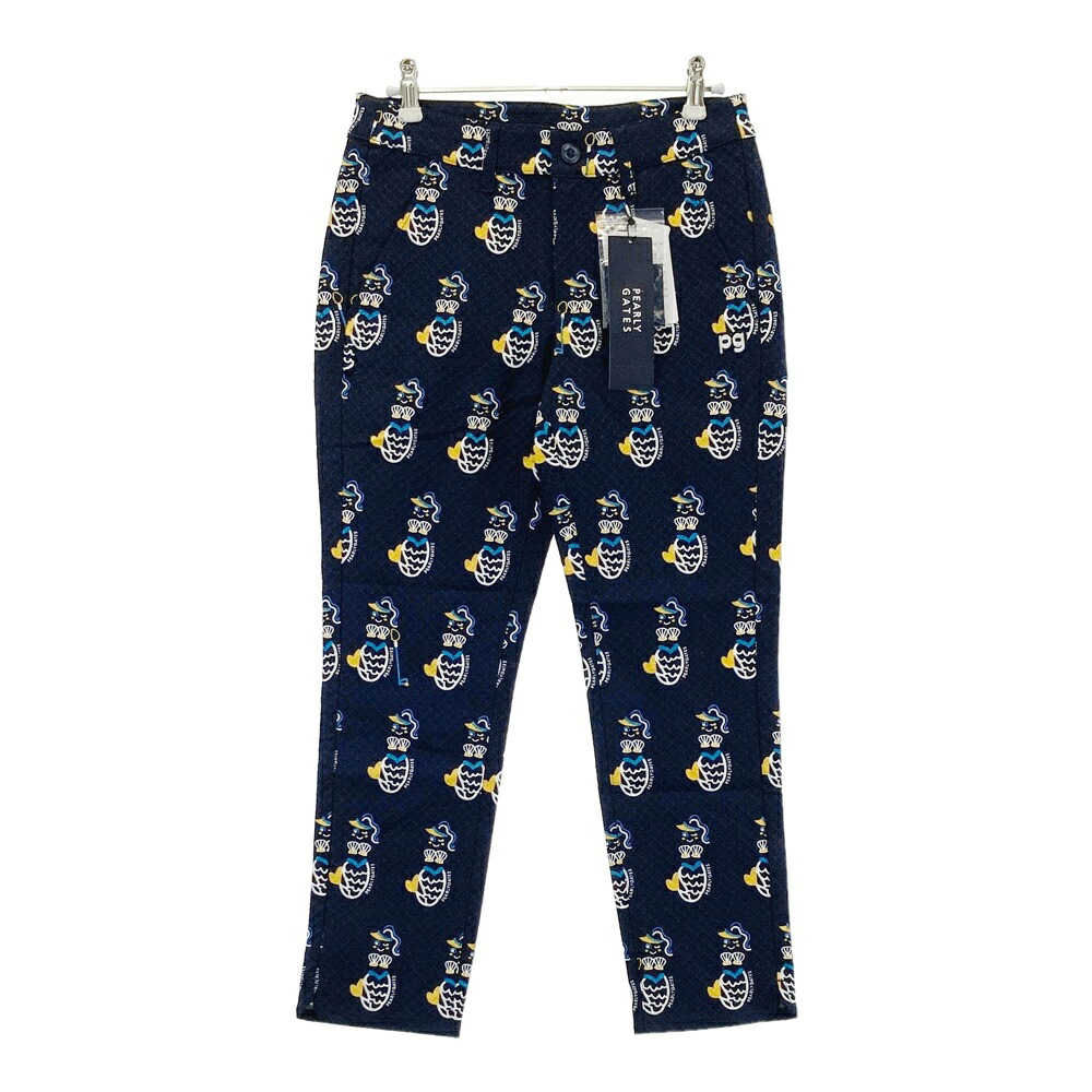 PEARLY GATES パーリーゲイツ 055-1131606 クロップドパンツ 総柄 ネイビー系 0 【中古】ゴルフウェア レディース|中古ゴルフウェア通販STST