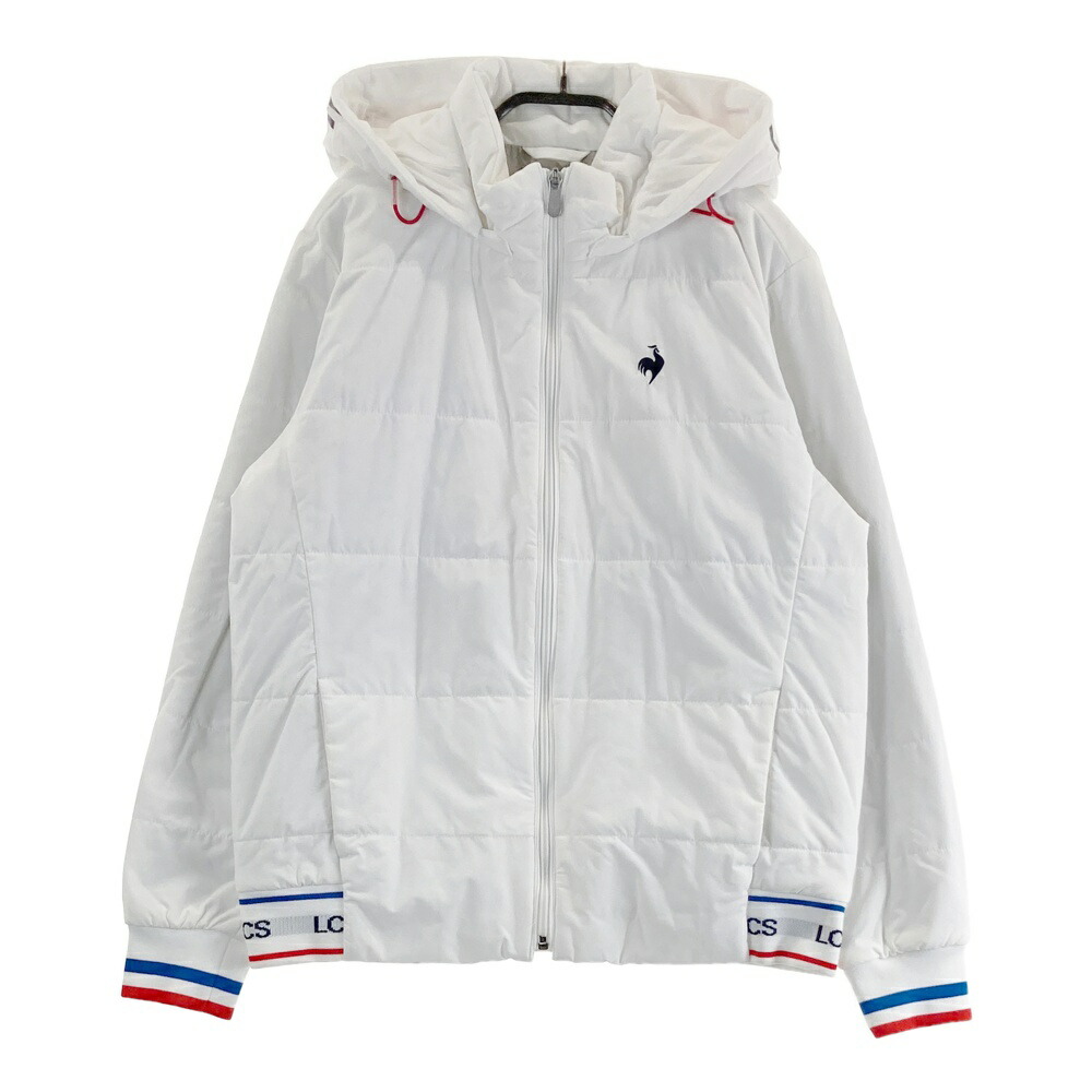 LE COQ GOLF ルコックゴルフ 中綿ジャケット ホワイト系 L 【中古】ゴルフウェア レディース