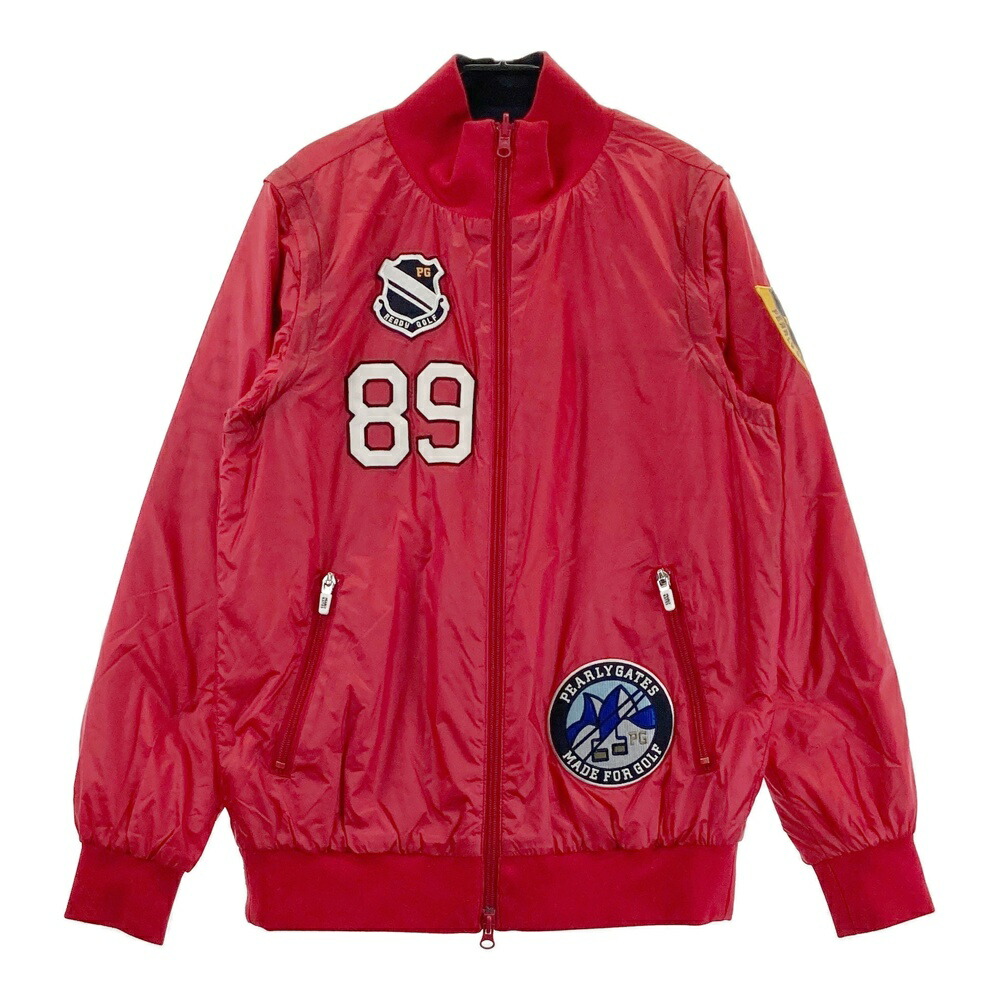 PEARLY GATES パーリーゲイツ 2WAY リバーシブル 中綿 ジップジャケット レッド系 0 【中古】ゴルフウェア レディース
