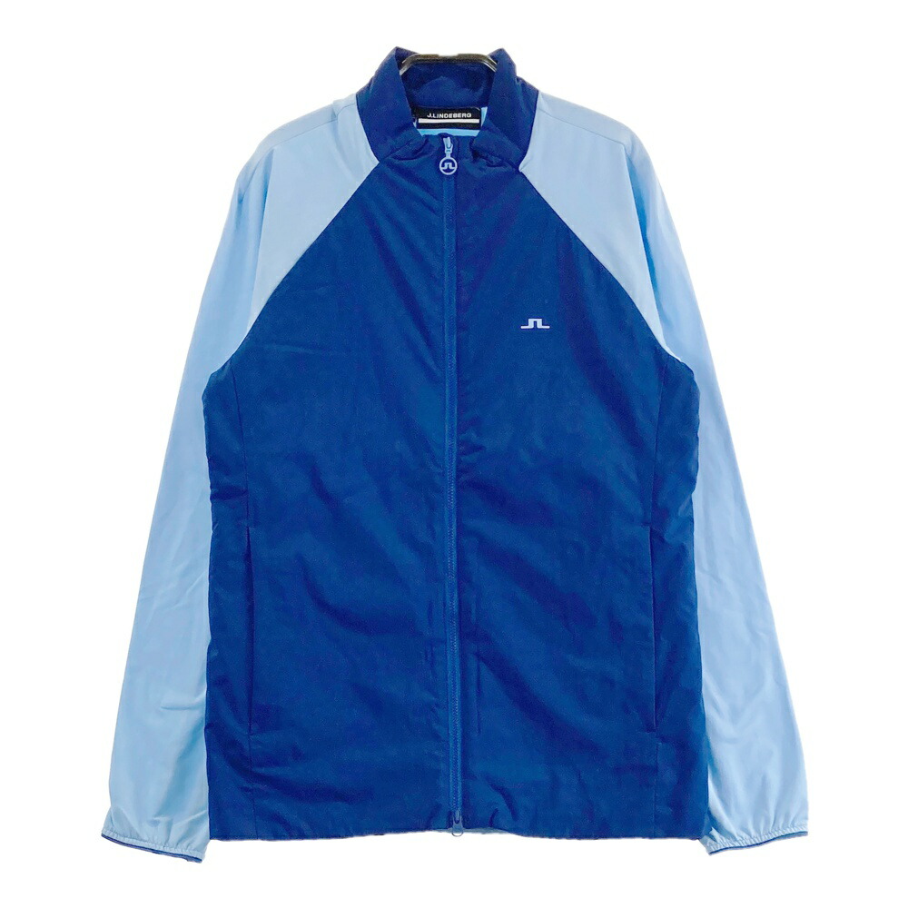 J.LINDEBERG ジェイリンドバーグ 中綿切替 ジップジャケット ブルー系 S 【中古】ゴルフウェア レディース