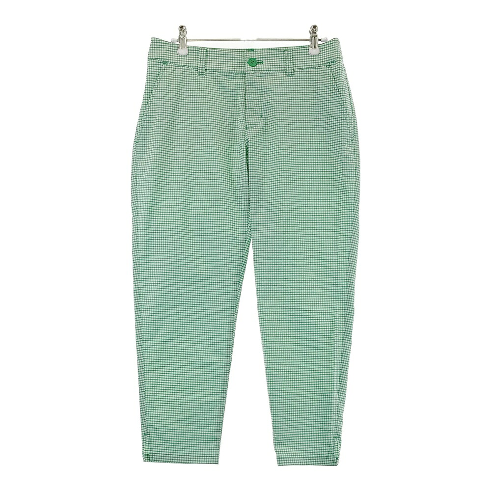BEAMS GOLF ビームスゴルフ 2024年モデル クロップドパンツ チェック柄 グリーン系 S 【中古】ゴルフウェア レディース