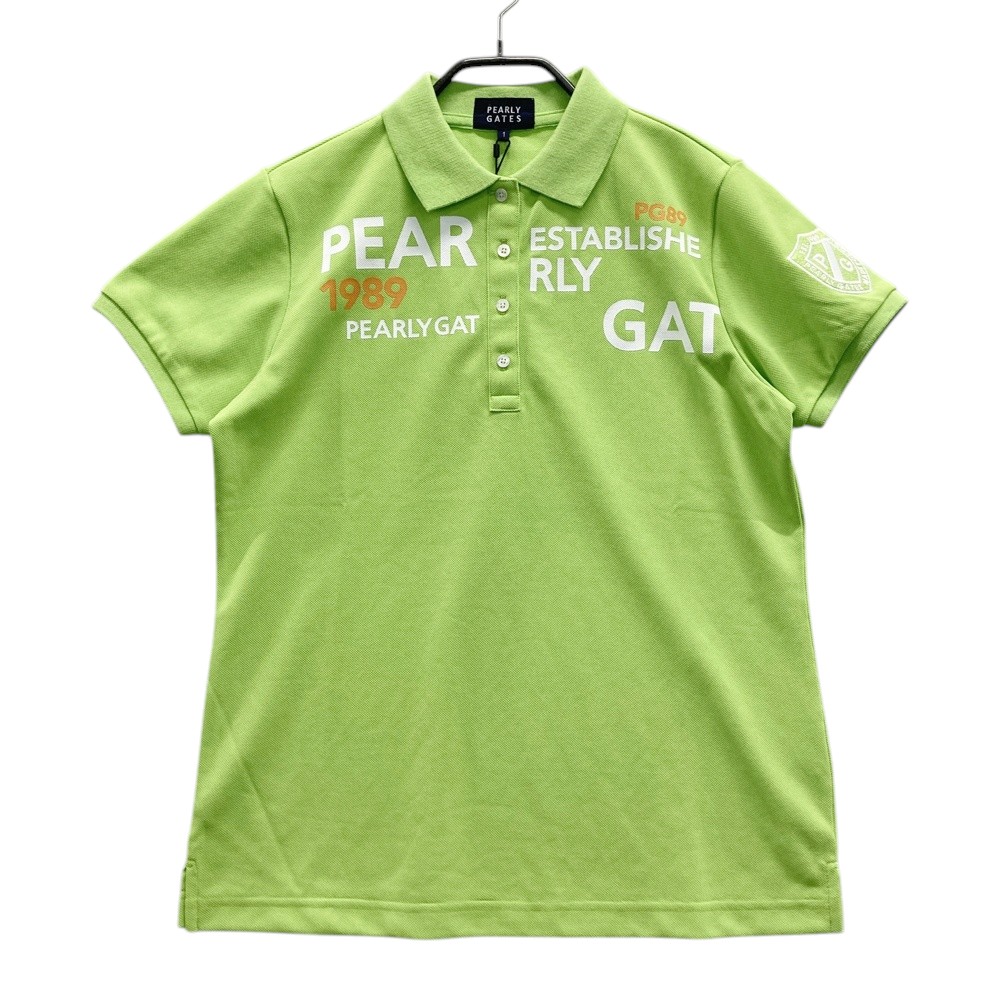 PEARLY GATES パーリーゲイツ 055-2260702 半袖ポロシャツ ロゴプリント グリーン系 1 【中古】ゴルフウェア レディース｜中古ゴルフウェア通販STST