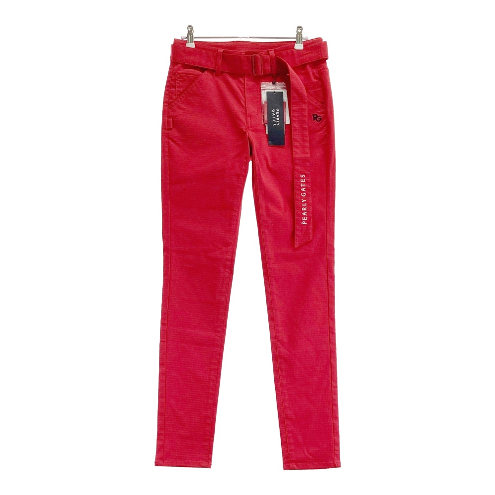 PEARLY GATES パーリーゲイツ 055-2131302 ストレッチパンツ 総柄 レッド系 0 【中古】ゴルフウェア レディース|中古ゴルフウェア通販STST