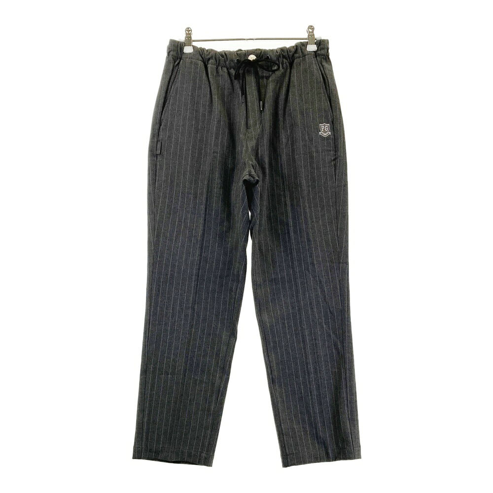 PEARLY GATES パーリーゲイツ ストレッチ パンツ ストライプ柄 グレー系 00 【中古】ゴルフウェア レディース