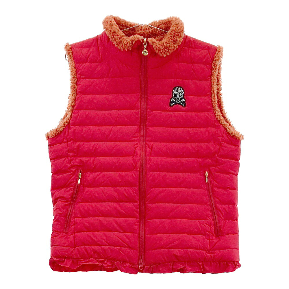 DANCE WITH DRAGON ダンスウィズドラゴン ダウン ジップベスト レッド系 4 【中古】ゴルフウェア レディース 7,498円