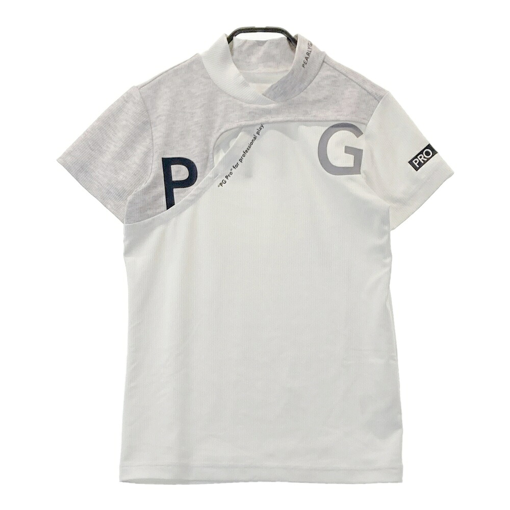 PEARLY GATES パーリーゲイツ 2024年モデル ハイネック半袖Tシャツ ホワイト系 0 【中古】ゴルフウェア レディース