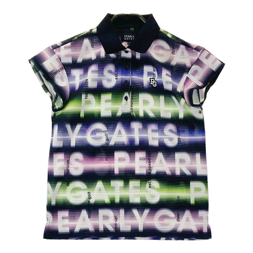 PEARLY GATES パーリーゲイツ 2024年 半袖ポロシャツ ネイビー系 0 【中古】ゴルフウェア レディース