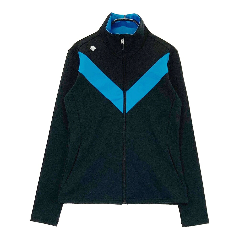 DESCENTE GOLF デサントゴルフ DGW3027F ジップジャケット ブラック系 M 【中古】ゴルフウェア レディース