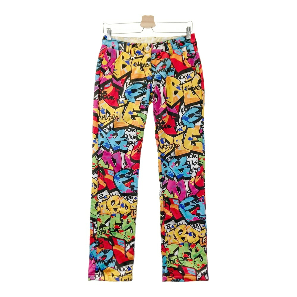 LOUD MOUTH ラウドマウス 裏起毛パンツ LosAngeles イエロー系 M 【中古】ゴルフウェア レディース