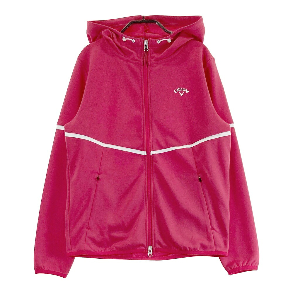 CALLAWAY キャロウェイ フード付 ジップ ジャケット ピンク系 S 【中古】ゴルフウェア レディース|中古ゴルフウェア通販STST