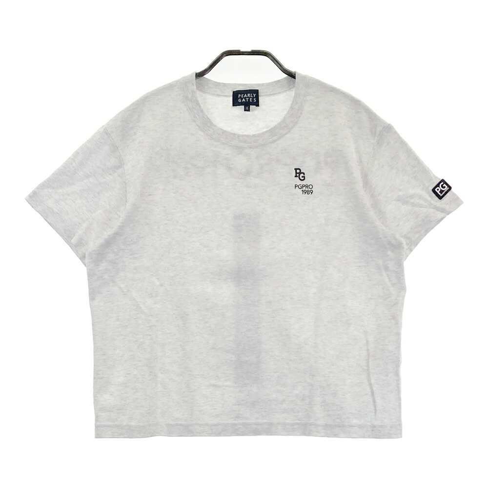 PEARLY GATES パーリーゲイツ 2024年モデル 半袖Tシャツ グレー系 0 【中古】ゴルフウェア レディース 8,303円